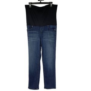 Hope & Howard Maternity Jeans Size 10 Dark Wash Slim Crop 3093